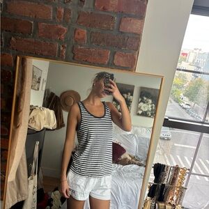 Striped Black and White Tank Top